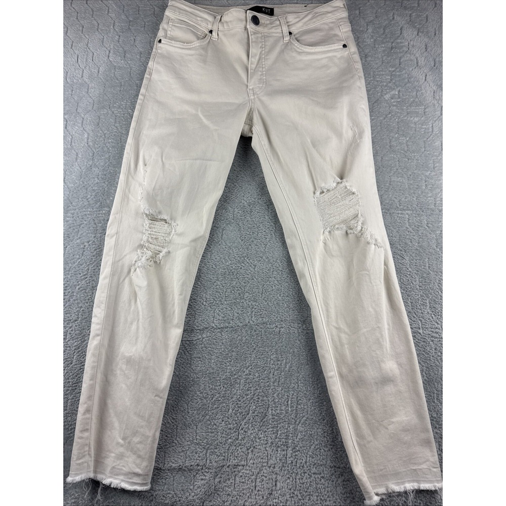 Kut From The Kloth Rachael Fab AB Mom Jean Off White Women's Size 6Long Tall